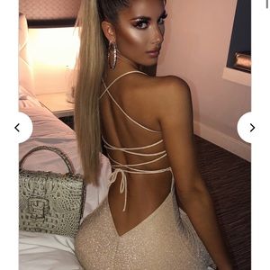 Babyboo fashion gold sparkle dress